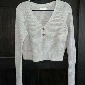 Grey cropped sweater